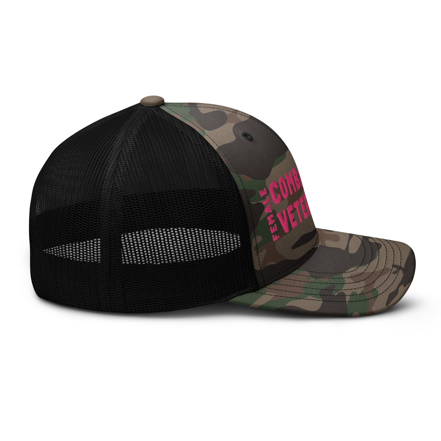 Female Combat Veteran Camouflage trucker hat