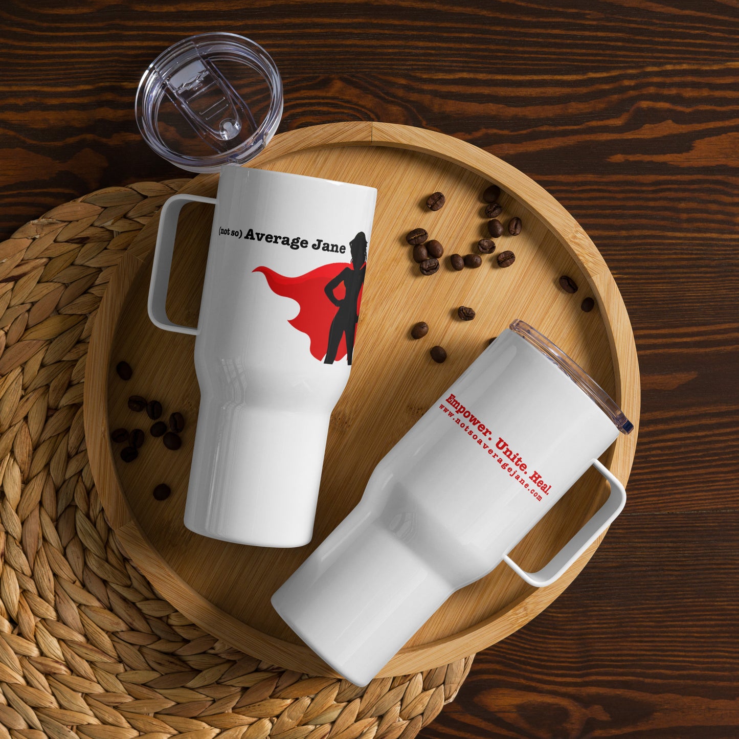 NSAJ Travel mug with a handle