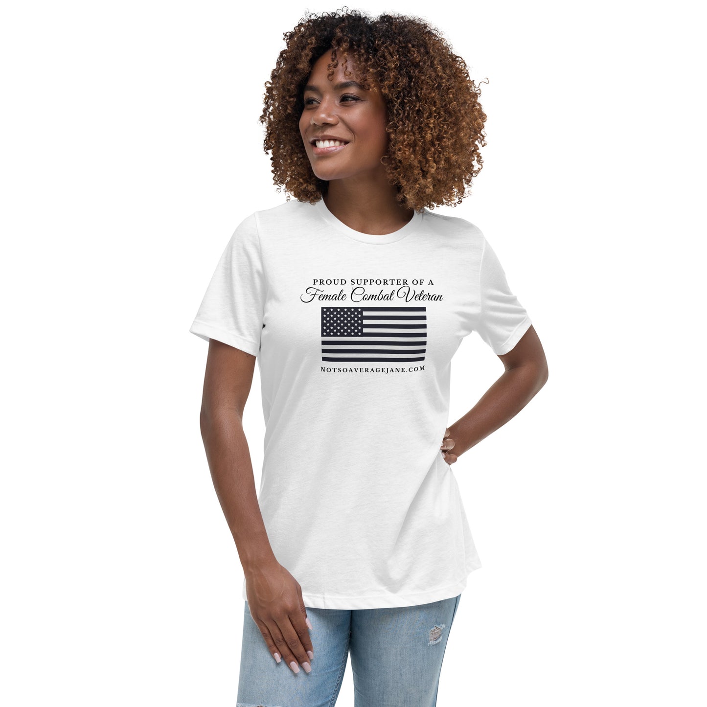 Proud Supporter of a Female Combat Veteran Women's Relaxed T-Shirt